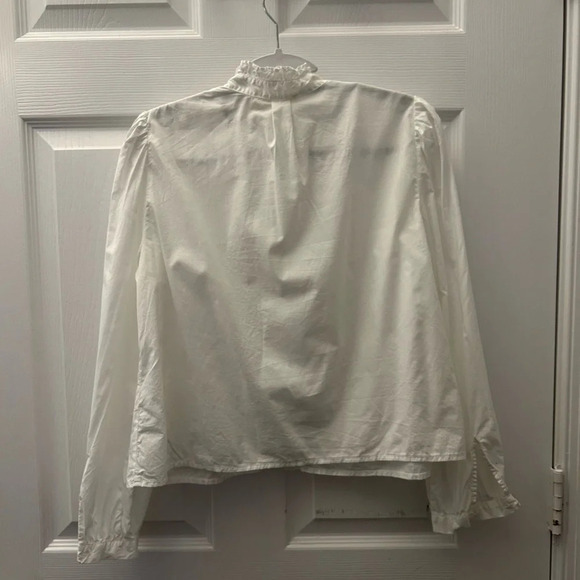 Nation LTD Chantelle Victorian Crop white Blouse- size xsmall - Picture 7 of 9
